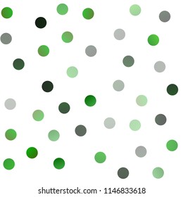 Light Green vector seamless cover with spots. Beautiful colored illustration with blurred circles in nature style. Pattern can be used as texture of water, rain drops.