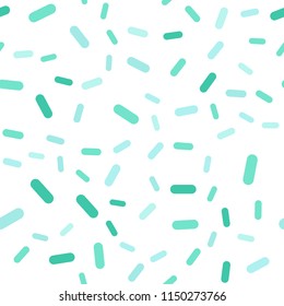 Light Green vector seamless cover with stright stripes. Glitter abstract illustration with colored sticks. Best design for your ad, poster, banner.