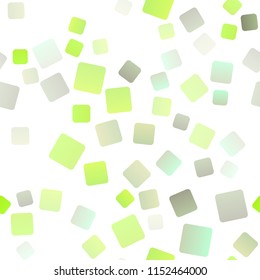 Light Green vector seamless cover in polygonal style. Beautiful illustration with rectangles and squares. Pattern for commercials.