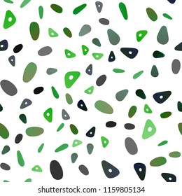 Light Green vector seamless cover in polygonal style with circles. Beautiful illustration with circles, triangles in nature style. Pattern for commercials.