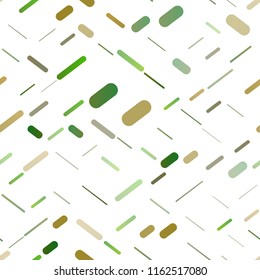 Light Green vector seamless cover with long lines. Glitter abstract illustration with colored sticks. The pattern can be used for websites.