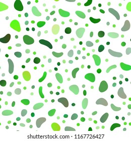 Light Green vector seamless cover with circles. Blurred decorative design in abstract style with bubbles. Pattern for design of window blinds, curtains.
