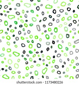 Light Green vector seamless cover with circles. Blurred decorative design in abstract style with bubbles. Pattern for design of window blinds, curtains.