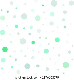 Light Green vector seamless cover with spots. Abstract illustration with colored bubbles in nature style. Trendy design for wallpaper, fabric makers.