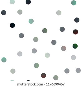 Light Green vector seamless cover with spots. Modern abstract illustration with colorful water drops. Pattern can be used as texture of water, rain drops.