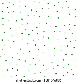 Light Green vector seamless cover with spots. Abstract illustration with colored bubbles in nature style. Pattern for trendy fabric, wallpapers.