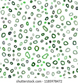 Light Green vector seamless cover with circles. Colorful illustration with blurred circles in nature style. Pattern for design of fabric, wallpapers.