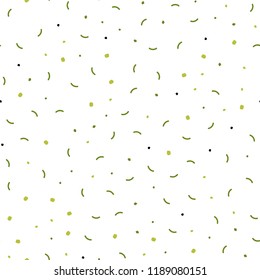 Light Green vector seamless cover with spots, lines. Abstract illustration with colorful discs and triangles. Pattern for design of window blinds, curtains.
