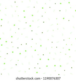 Light Green vector seamless cover with spots, lines. Design with connection of dots and lines on colorful background. Template for business cards, websites.