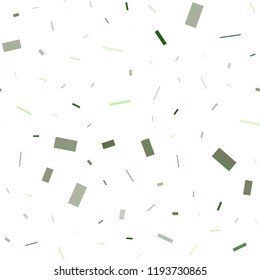Light Green vector seamless cover in polygonal style. Glitter abstract illustration with rectangular shapes. The template can be used as a background.