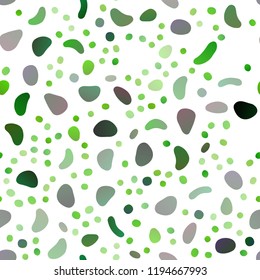 Light Green vector seamless cover with circles. Blurred bubbles on abstract backdrop with colorful gradient. Pattern for design of fabric, wallpapers.