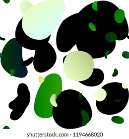 Light Green vector seamless cover with circles. Illustration with set of shining colorful abstract circles. Pattern for trendy fabric, wallpapers.