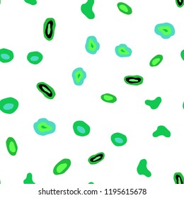 Light Green vector seamless cover with spots. Modern abstract illustration with colorful water drops. Pattern for design of fabric, wallpapers.