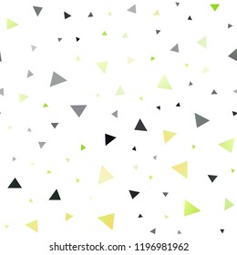 Light Green vector seamless cover in polygonal style. Triangles on abstract background with colorful gradient. The template can be used as a background.