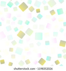 Light Green vector seamless cover in polygonal style. Rectangles on abstract background with colorful gradient. Modern template for your landing page.