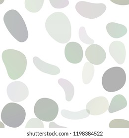 Light Green vector seamless cover with circles. Illustration with set of shining colorful abstract circles. Pattern for design of fabric, wallpapers.