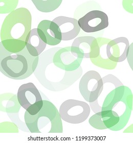 Light Green vector seamless cover with circles. Blurred bubbles on abstract backdrop with colorful gradient. Template for business cards, websites.