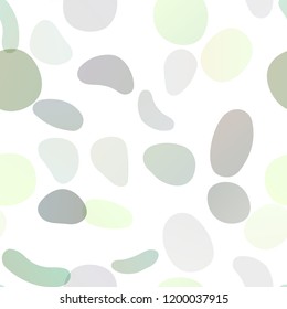 Light Green vector seamless cover with circles. Abstract illustration with colored bubbles in nature style. Pattern for design of window blinds, curtains.