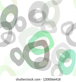 Light Green vector seamless cover with circles. Modern abstract illustration with colorful water drops. Design for textile, fabric, wallpapers.