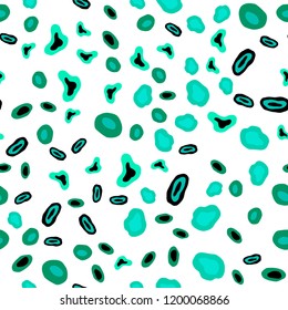 Light Green vector seamless cover with spots. Modern abstract illustration with colorful water drops. Pattern for design of window blinds, curtains.