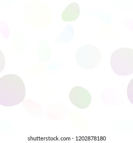 Light Green vector seamless cover with circles. Blurred decorative design in abstract style with bubbles. Trendy design for wallpaper, fabric makers.