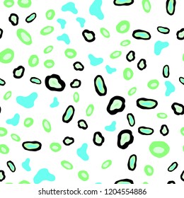 Light Green vector seamless cover with spots. Blurred bubbles on abstract background with colorful gradient. Pattern for design of window blinds, curtains.