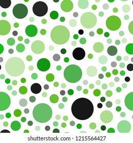 Light Green vector seamless cover with spots. Modern abstract illustration with colorful water drops. New design for ad, poster, banner of your website.