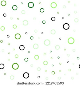 Light Green vector seamless cover with spots. Glitter abstract illustration with blurred drops of rain. Pattern can be used as texture of wallpapers.