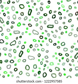 Light Green vector seamless cover with circles. Abstract illustration with colored bubbles in nature style. Trendy design for wallpaper, fabric makers.