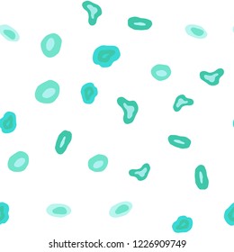 Light Green vector seamless cover with spots. Blurred decorative design in abstract style with bubbles. Pattern for design of window blinds, curtains.