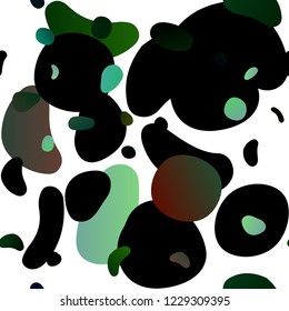Light Green vector seamless cover with circles. Illustration with set of shining colorful abstract circles. Template for business cards, websites.