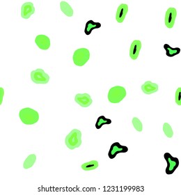 Light Green vector seamless cover with spots. Illustration with set of shining colorful abstract circles. Pattern for design of window blinds, curtains.