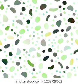 Light Green vector seamless cover with circles. Colorful illustration with blurred circles in nature style. Pattern for design of window blinds, curtains.