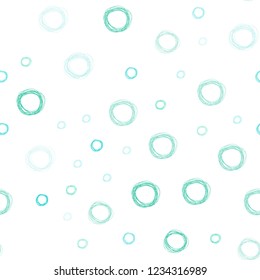 Light Green vector seamless cover with spots. Abstract illustration with colored bubbles in nature style. New design for ad, poster, banner of your website.