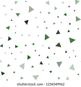 Light Green vector seamless cover in polygonal style. Beautiful illustration with triangles in nature style. Pattern for commercials.