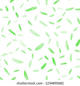 Light Green vector seamless cover with spots. Glitter abstract illustration with blurred drops of rain. Pattern can be used for ads, leaflets.