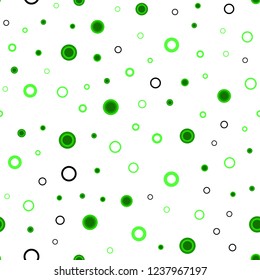 Light Green vector seamless cover with spots. Beautiful colored illustration with blurred circles in nature style. Trendy design for wallpaper, fabric makers.