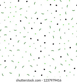 Light Green vector seamless cover with spots, lines. Colorful illustration with circles and lines in futuristic style. Template for business cards, websites.