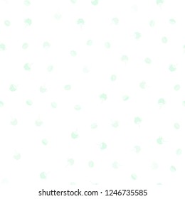 Light Green vector seamless cover with set of coffee beans. Gradient illustration with coffee beans, tea cups. Pattern for menu of cafes and restaurants.