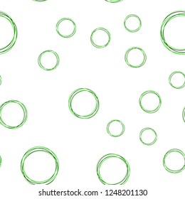 Light Green vector seamless cover with spots. Blurred decorative design in abstract style with bubbles. Design for wallpaper, fabric makers.