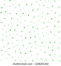 Light Green vector seamless cover with spots, lines. Decorative design in abstract style with triangle structure. Trendy design for wallpaper, fabric makers.