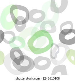 Light Green vector seamless cover with circles. Blurred decorative design in abstract style with bubbles. Template for business cards, websites.