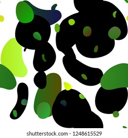 Light Green vector seamless cover with circles. Illustration with set of shining colorful abstract circles. Pattern for design of window blinds, curtains.