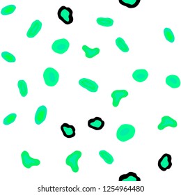 Light Green vector seamless cover with spots. Glitter abstract illustration with blurred drops of rain. Pattern for trendy fabric, wallpapers.