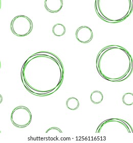Light Green vector seamless cover with spots. Beautiful colored illustration with blurred circles in nature style. Design for wallpaper, fabric makers.
