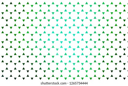 Light Green vector seamless cover in polygonal style. Triangles on abstract background with colorful gradient. Template for business cards, websites.