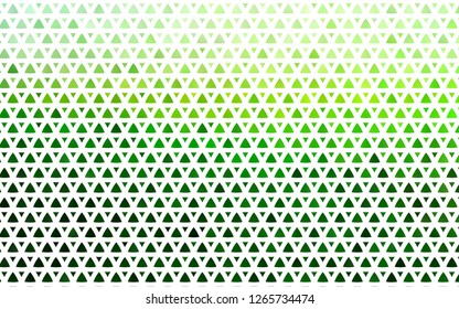 Light Green vector seamless cover in polygonal style. Decorative design in abstract style with triangles. Template for business cards, websites.