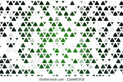 Light Green vector seamless cover in polygonal style. Beautiful illustration with triangles in nature style. Design for textile, fabric, wallpapers.