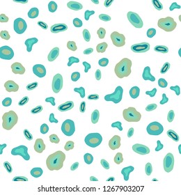 Light Green vector seamless cover with spots. Abstract illustration with colored bubbles in nature style. Template for business cards, websites.