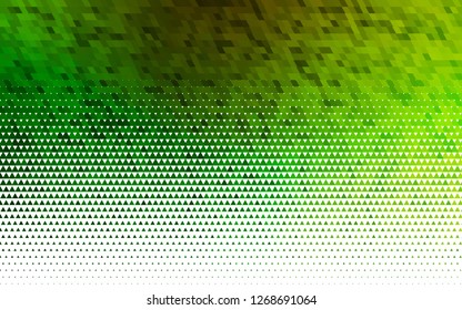 Light Green vector seamless cover in polygonal style. Illustration with set of colorful triangles. Pattern for trendy fabric, wallpapers.